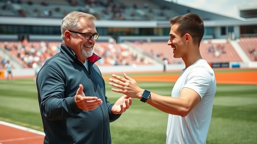 Coach providing expert feedback for achieving your goal using effective goal setting strategies