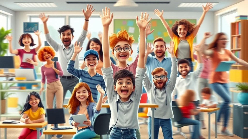 Collage of everyday people achieving their goals, motivated and inspired in vibrant real-life settings.